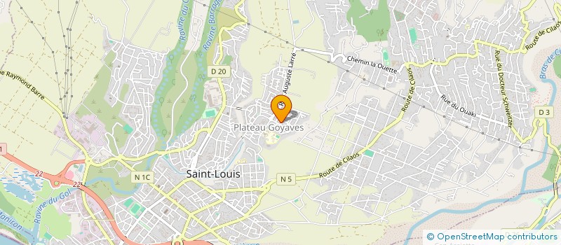localisation de l'entreprise ASS JEUNESSE PLATEAU GOYAVES à SAINT-LOUIS