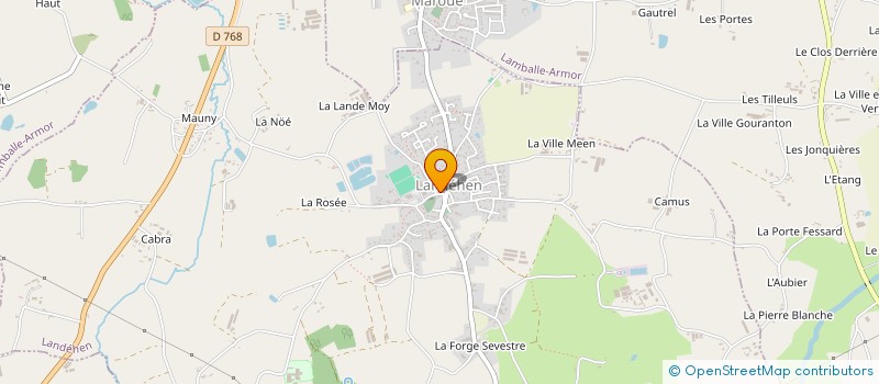 localisation de l'entreprise ASS JEUNESSE SPORTIVE LANDEHEN MAROUE  LANDEHEN