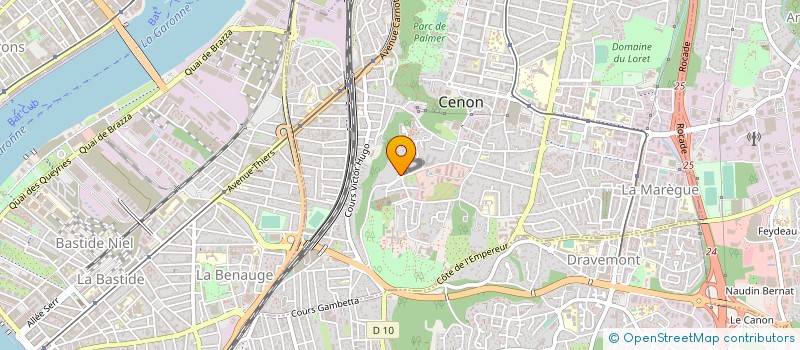 localisation de l'entreprise ASS JEUX DE L'ESPRIT ET TELEMATIQUES  CENON