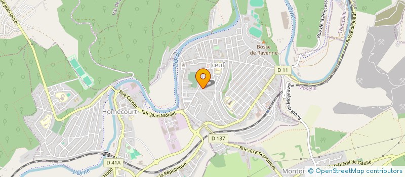 localisation de l'entreprise ASS JOEUF HOMECOURT BASKET  JUF