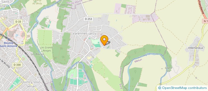 localisation de l'entreprise ASS JUDO CLUB DE VARENNES JARCY  COMBS-LA-VILLE