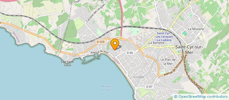 localisation de l'entreprise ASS JUDO CLUB ST CYR à SAINT-CYR-SUR-MER