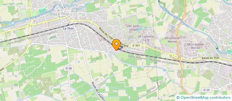 localisation de l'entreprise ASS JUDO CLUB THOROIS  LE THOR