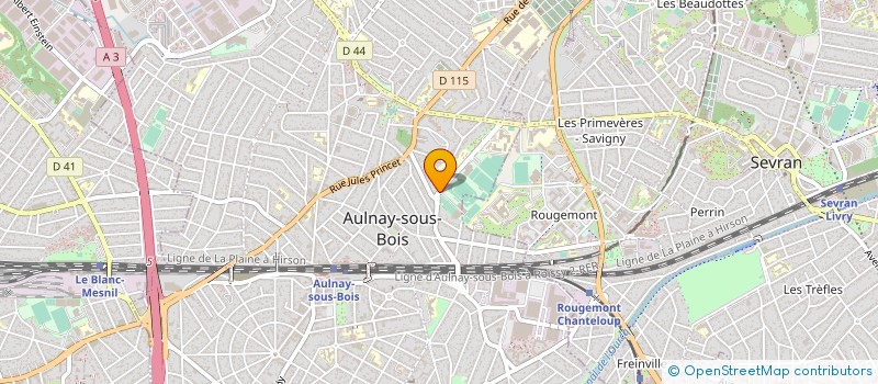 localisation de l'entreprise ASS JUDO CLUBS AULNAYSIEN à AULNAY-SOUS-BOIS