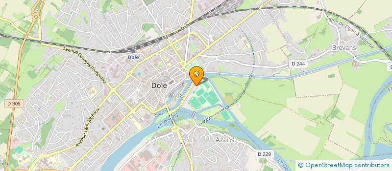 localisation de l'entreprise ASS JURA DOLOIS FOOTBALL à DOLE