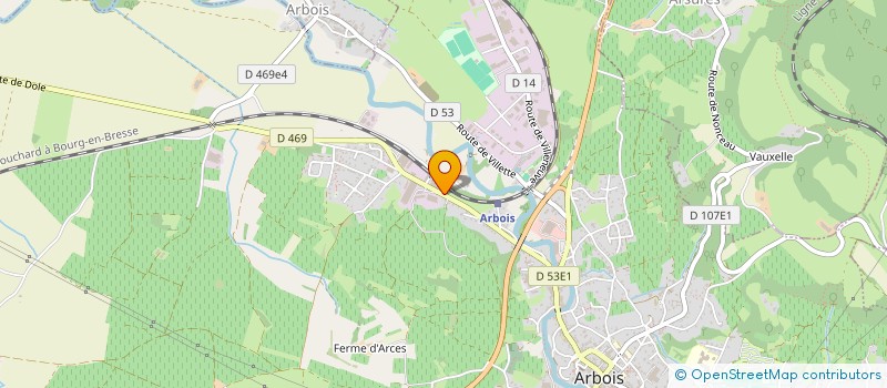 localisation de l'entreprise ASS JURA NETTOYAGE à ARBOIS