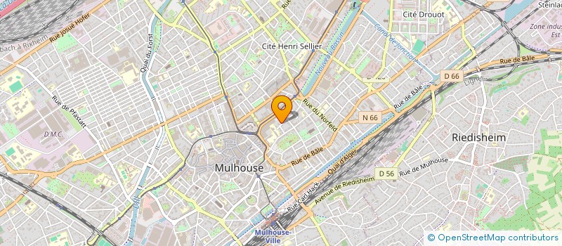 localisation de l'entreprise ASS JURIDIQUE DE L EST  MULHOUSE