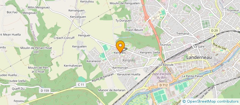localisation de l'entreprise ASS KALAND à LANDERNEAU