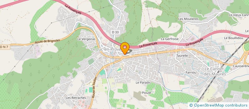 localisation de l'entreprise ASS  KARATE CLUB LUCOIS  LE LUC