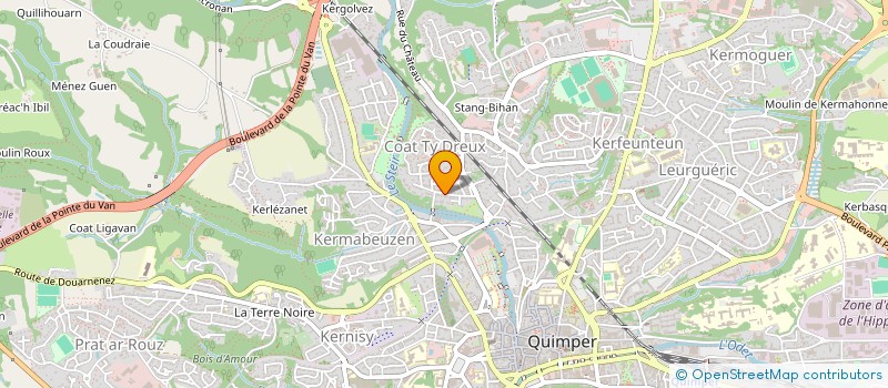 localisation de l'entreprise ASS KELENN DIBAOUEZ à QUIMPER