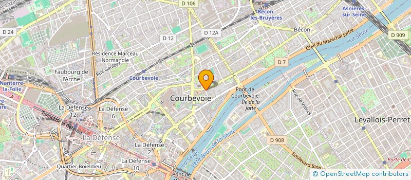 localisation de l'entreprise ASS.L.1901 ORPHELINAT DES ARTS à COURBEVOIE