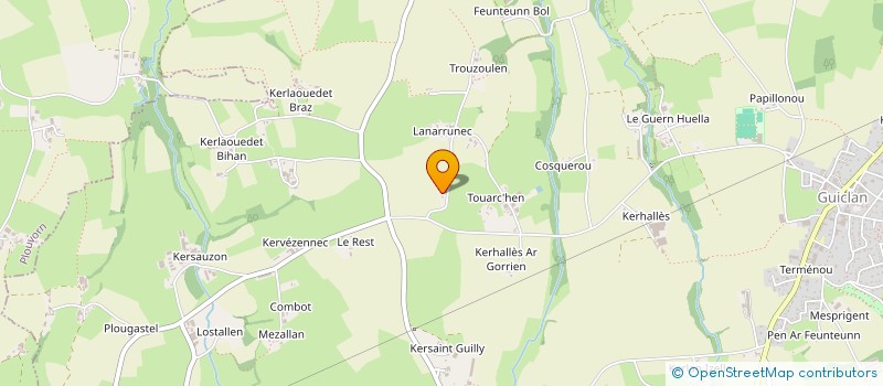 localisation de l'entreprise ASS L ARBRE  SAINT-THEGONNEC LOC-EGUINER