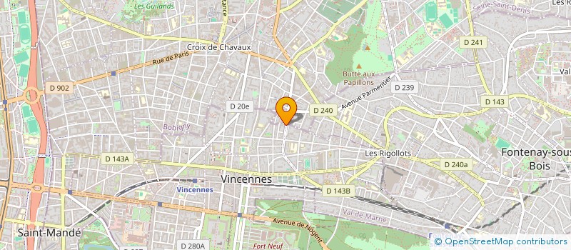 localisation de l'entreprise ASS L ARBRE A PAROLES à VINCENNES