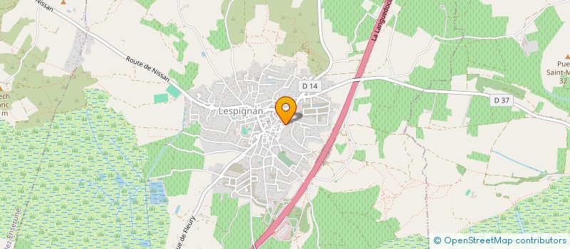 localisation de l'entreprise ASS L ARECREATION  LESPIGNAN