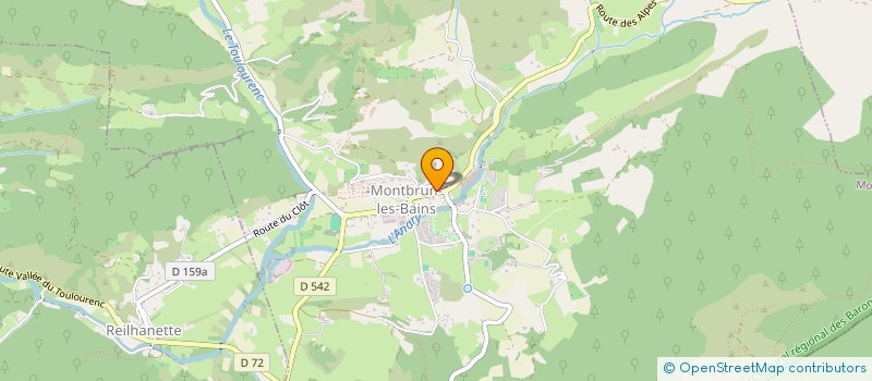 localisation de l'entreprise ASS L'ARSENE  MONTBRUN-LES-BAINS