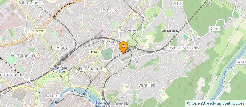 localisation de l'entreprise ASS L'ATELIER DE LA DANSE à BESANCON