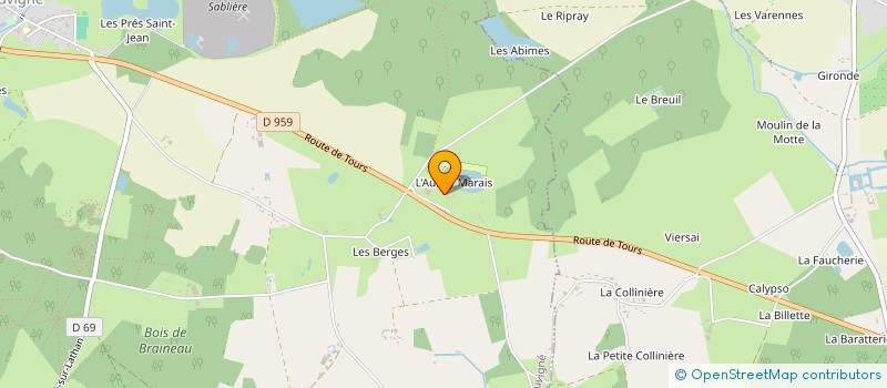localisation de l'entreprise ASS L'AULNAY  LES AMIS DE LA NATURE à SOUVIGNE