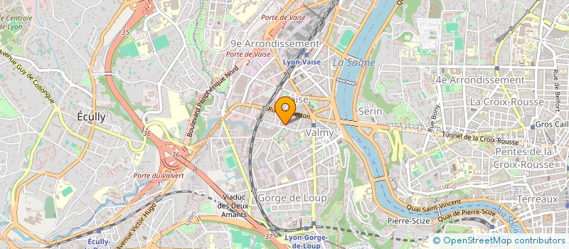 localisation de l'entreprise ASS L'ESPACE VETEMENTS DU COEUR  LYON