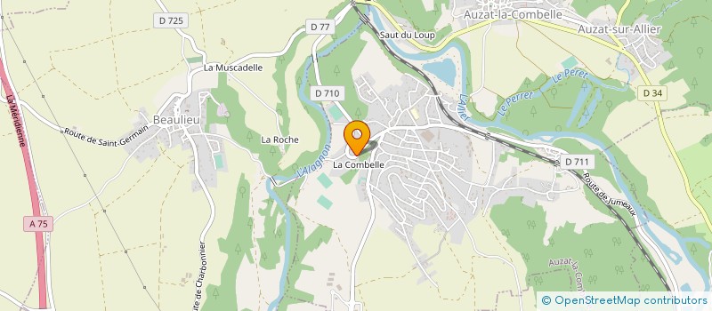 localisation de l'entreprise ASS L'OMEGA  AUZAT-LA-COMBELLE