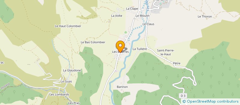 localisation de l'entreprise ASS L'OUSTALET DES DUYES HEBERGEMENT  THOARD