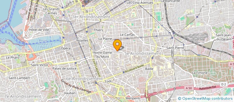 localisation de l'entreprise ASS LA BALEINE QUI DIT VAGUES à MARSEILLE
