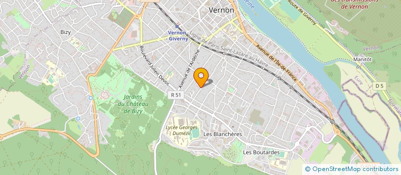 localisation de l'entreprise ASS LA BANQUE DU LIVRE  VERNON