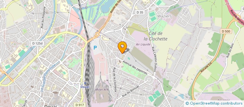 localisation de l'entreprise ASS LA BOULE ARGENTEE  WAZIERS