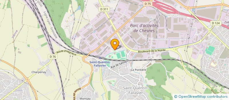 localisation de l'entreprise ASS LA BOULE ST QUENTINOISE  SAINT-QUENTIN-FALLAVIER