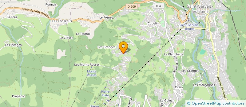 localisation de l'entreprise ASS LA CASCADE CLUB DE SKI  SAINT-GERVAIS-LES-BAINS