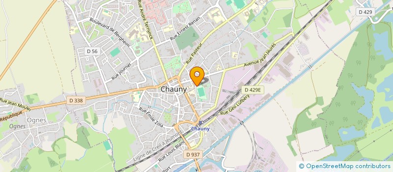 localisation de l'entreprise ASS LA CHAUNOISE GYMNASTIQUE à CHAUNY