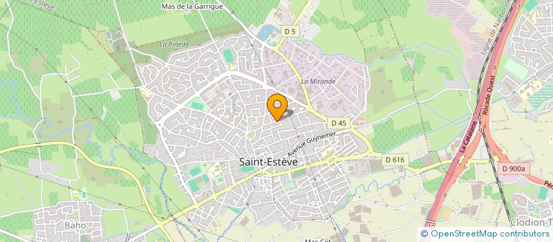 localisation de l'entreprise ASS LA COURTE ECHELLE  SAINT-ESTEVE