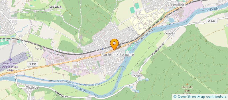 localisation de l'entreprise ASS LA CROIX VERTE  ROCHE-LEZ-BEAUPRE