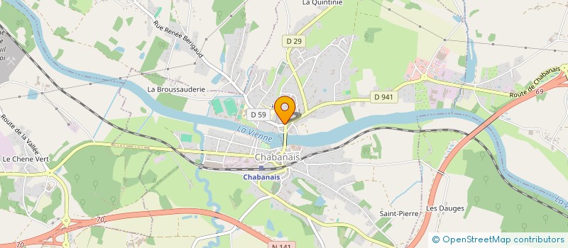 localisation de l'entreprise ASS LA FORET BLEUE  CHABANAIS