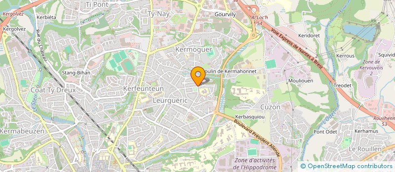 localisation de l'entreprise ASS LA FORET DES CONTES  QUIMPER