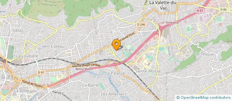 localisation de l'entreprise ASS LA FRATERNELLE DU SNPT DU VAR à TOULON