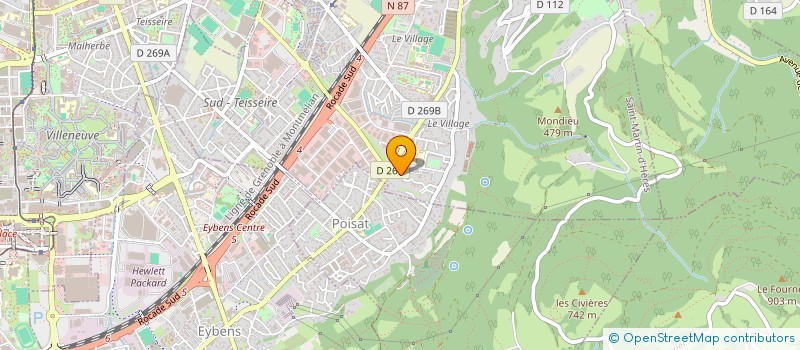 localisation de l'entreprise ASS LA MAIN A LA PATTE à SAINT-MARTIN-D'HERES