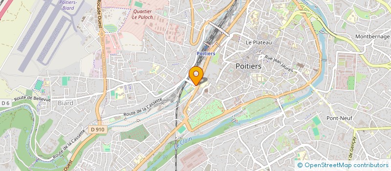 localisation de l'entreprise ASS LA MAISON DE L'AUBE  POITIERS