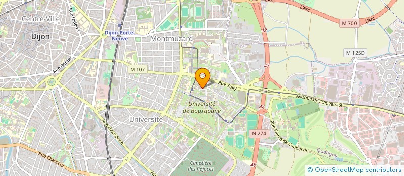 localisation de l'entreprise ASS LA P'TITE FAC à DIJON