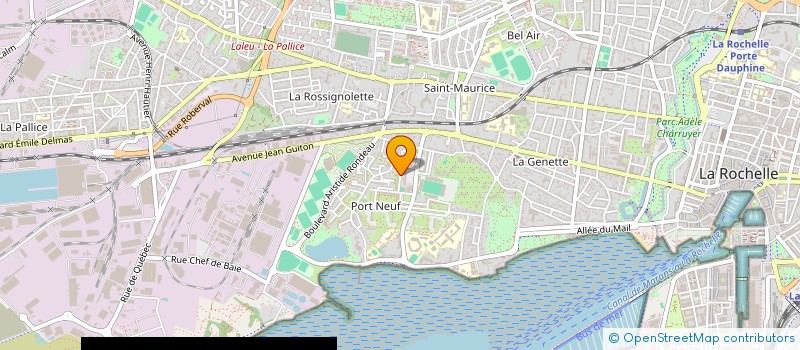 localisation de l'entreprise ASS  LA PETANQUE ROCHELAISE  LA ROCHELLE