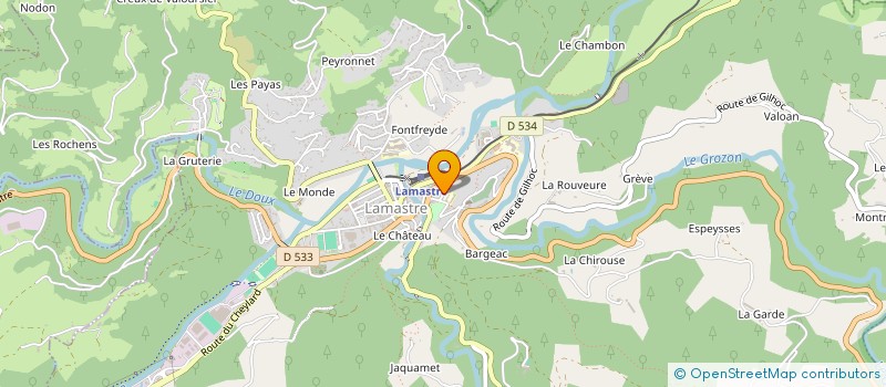 localisation de l'entreprise ASS LA RIBAMBELLE à LAMASTRE