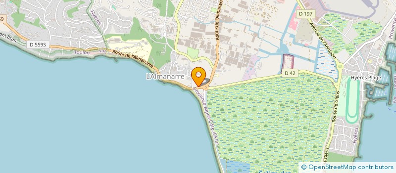 localisation de l'entreprise ASS LA TERRE N'EST QU'UN SEUL PAYS à HYERES