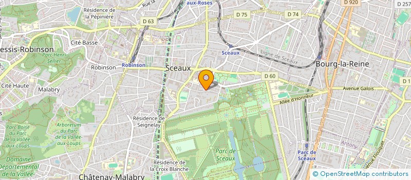 localisation de l'entreprise ASS  LA TROUPE DES 4 CHEMINS à SCEAUX