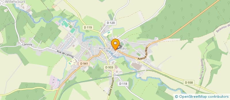 localisation de l'entreprise ASS LA TROUPE DU PETIT CABARET à AUXI-LE-CHATEAU