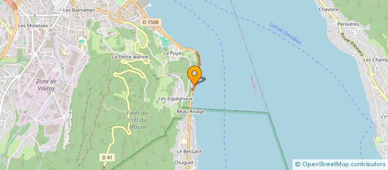 localisation de l'entreprise ASS LAC PECHE & PROTECT MILIEU AQUATIQUE à ANNECY