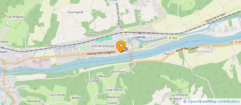 localisation de l'entreprise ASS LAIQUE ORIENT REINSERTION SOCIOPROF à LALINDE