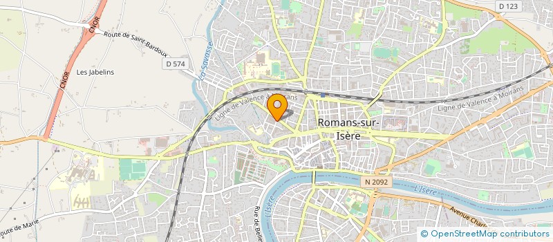 localisation de l'entreprise ASS LAIQUE PARENTS ELEVES DROME...  ROMANS-SUR-ISERE