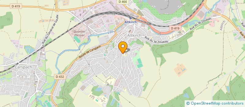 localisation de l'entreprise ASS LANGUE ET CULTURE REGIONALES SUNDGAU  ALTKIRCH