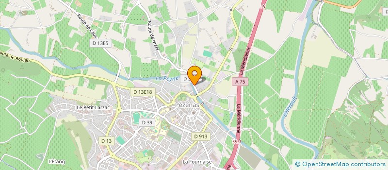 localisation de l'entreprise ASS LANGUES LOISIRS INTERNATIONALE  PEZENAS