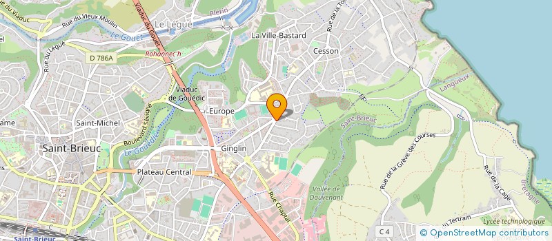 localisation de l'entreprise ASS LE BILLARD CLUB DE LA ROSE à SAINT-BRIEUC