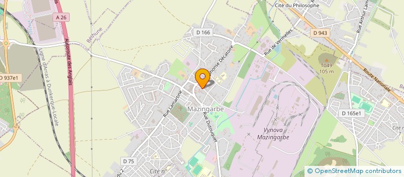 localisation de l'entreprise ASS LE BUDO CLUB DE MAZINGARBE à MAZINGARBE